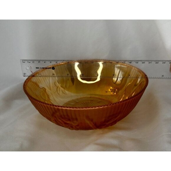 Carnival glass - Iris pattern - Marigold - 8'' - Picture 7 of 11